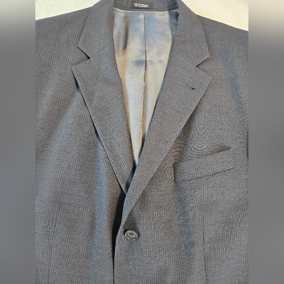 Oscar De La Renta Profile mens 42L 34W 100% wool blue pinstripe suit jacket - Picture 4 of 10